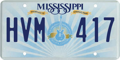 MS license plate HVM417