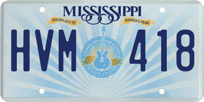 MS license plate HVM418