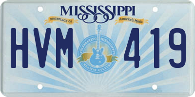 MS license plate HVM419