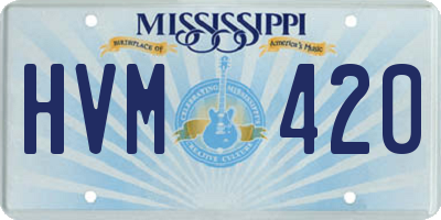 MS license plate HVM420