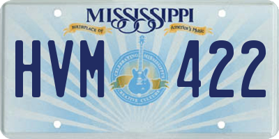 MS license plate HVM422