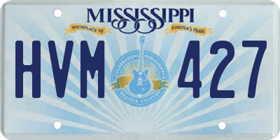 MS license plate HVM427