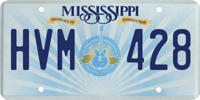 MS license plate HVM428