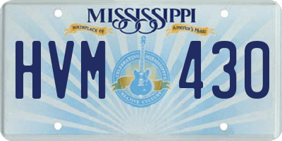 MS license plate HVM430