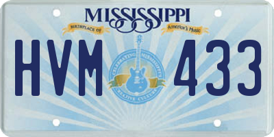 MS license plate HVM433