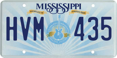 MS license plate HVM435