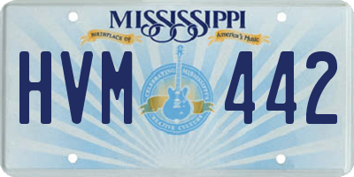 MS license plate HVM442