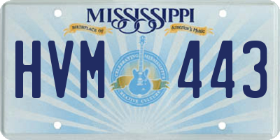 MS license plate HVM443
