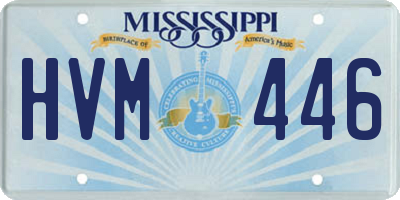 MS license plate HVM446