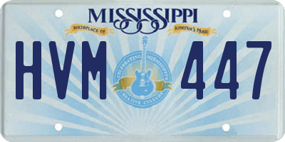 MS license plate HVM447