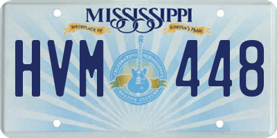 MS license plate HVM448