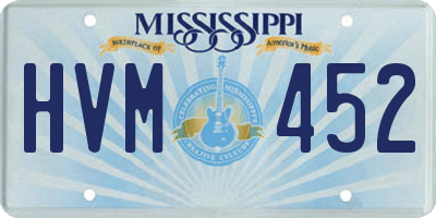 MS license plate HVM452