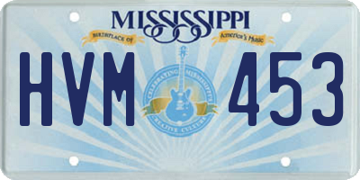 MS license plate HVM453