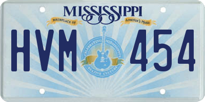 MS license plate HVM454