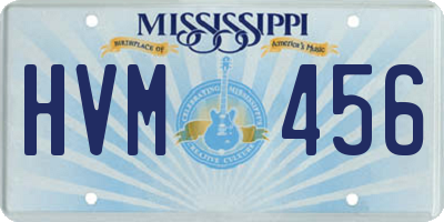 MS license plate HVM456