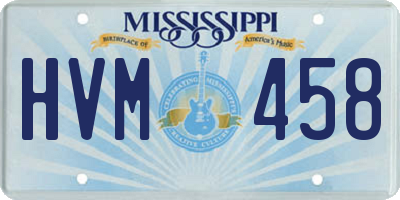 MS license plate HVM458