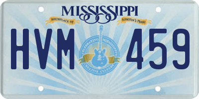 MS license plate HVM459