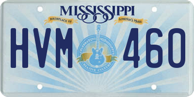 MS license plate HVM460