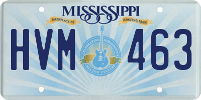 MS license plate HVM463