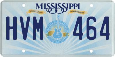 MS license plate HVM464