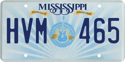 MS license plate HVM465