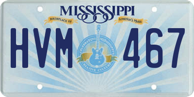 MS license plate HVM467