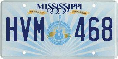 MS license plate HVM468