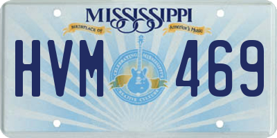 MS license plate HVM469