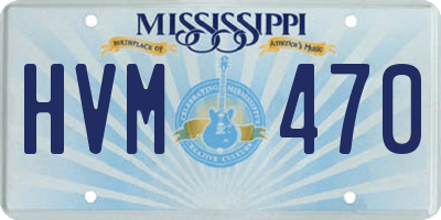 MS license plate HVM470