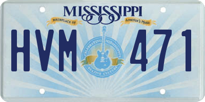 MS license plate HVM471