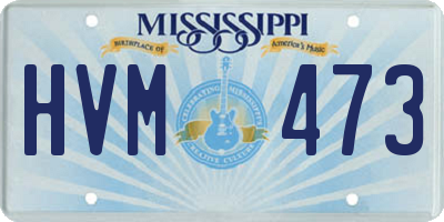 MS license plate HVM473