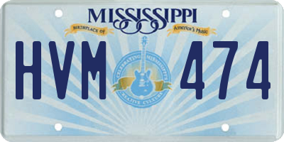 MS license plate HVM474