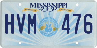 MS license plate HVM476
