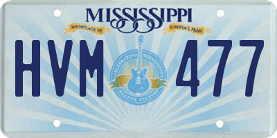 MS license plate HVM477