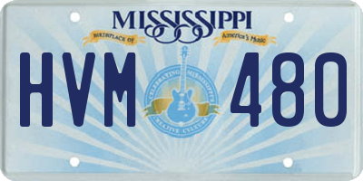 MS license plate HVM480