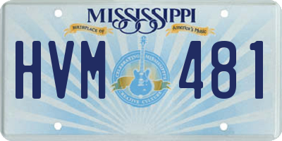 MS license plate HVM481
