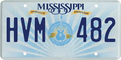 MS license plate HVM482