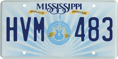 MS license plate HVM483