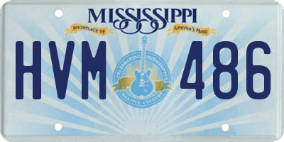 MS license plate HVM486
