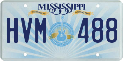 MS license plate HVM488