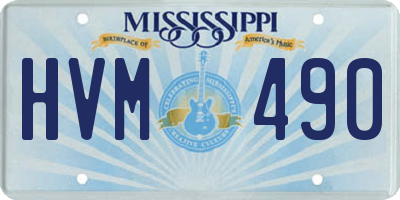 MS license plate HVM490
