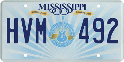MS license plate HVM492