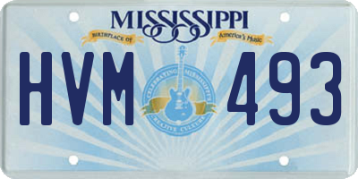 MS license plate HVM493
