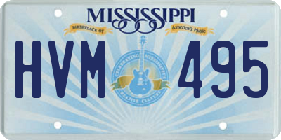 MS license plate HVM495