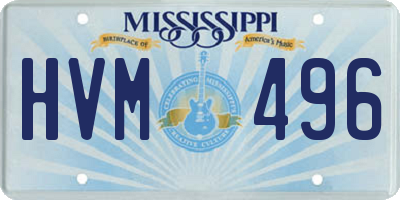 MS license plate HVM496
