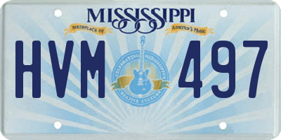 MS license plate HVM497