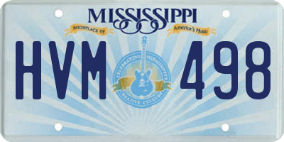 MS license plate HVM498