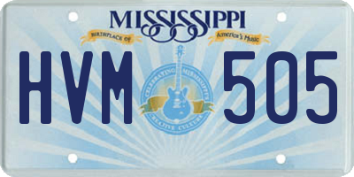 MS license plate HVM505