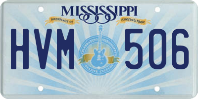 MS license plate HVM506