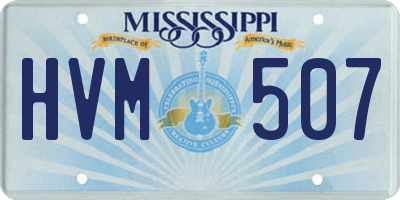 MS license plate HVM507
